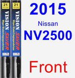 Front Wiper Blade Pack for 2015 Nissan NV2500 - Vision Saver