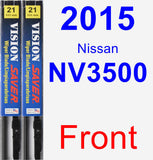 Front Wiper Blade Pack for 2015 Nissan NV3500 - Vision Saver