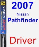 Driver Wiper Blade for 2007 Nissan Pathfinder - Vision Saver