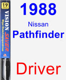 Driver Wiper Blade for 1988 Nissan Pathfinder - Vision Saver