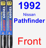 Front Wiper Blade Pack for 1992 Nissan Pathfinder - Vision Saver