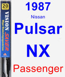 Passenger Wiper Blade for 1987 Nissan Pulsar NX - Vision Saver