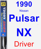 Driver Wiper Blade for 1990 Nissan Pulsar NX - Vision Saver