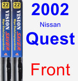 Front Wiper Blade Pack for 2002 Nissan Quest - Vision Saver