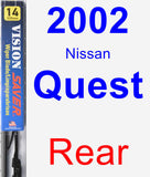 Rear Wiper Blade for 2002 Nissan Quest - Vision Saver