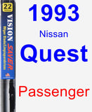 Passenger Wiper Blade for 1993 Nissan Quest - Vision Saver