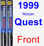 Front Wiper Blade Pack for 1999 Nissan Quest - Vision Saver