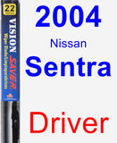 Driver Wiper Blade for 2004 Nissan Sentra - Vision Saver