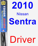 Driver Wiper Blade for 2010 Nissan Sentra - Vision Saver