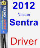 Driver Wiper Blade for 2012 Nissan Sentra - Vision Saver