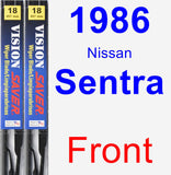 Front Wiper Blade Pack for 1986 Nissan Sentra - Vision Saver