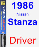 Driver Wiper Blade for 1986 Nissan Stanza - Vision Saver