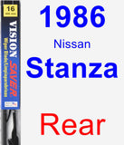 Rear Wiper Blade for 1986 Nissan Stanza - Vision Saver