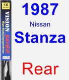 Rear Wiper Blade for 1987 Nissan Stanza - Vision Saver