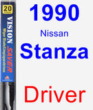 Driver Wiper Blade for 1990 Nissan Stanza - Vision Saver