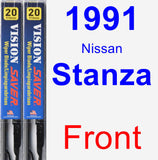 Front Wiper Blade Pack for 1991 Nissan Stanza - Vision Saver