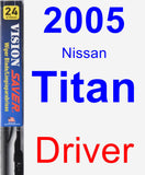 Driver Wiper Blade for 2005 Nissan Titan - Vision Saver