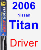 Driver Wiper Blade for 2006 Nissan Titan - Vision Saver