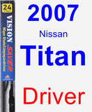 Driver Wiper Blade for 2007 Nissan Titan - Vision Saver