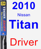 Driver Wiper Blade for 2010 Nissan Titan - Vision Saver