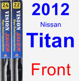 Front Wiper Blade Pack for 2012 Nissan Titan - Vision Saver