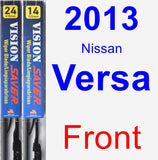 Front Wiper Blade Pack for 2013 Nissan Versa - Vision Saver