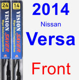 Front Wiper Blade Pack for 2014 Nissan Versa - Vision Saver