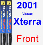 Front Wiper Blade Pack for 2001 Nissan Xterra - Vision Saver