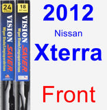 Front Wiper Blade Pack for 2012 Nissan Xterra - Vision Saver