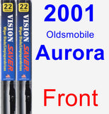 Front Wiper Blade Pack for 2001 Oldsmobile Aurora - Vision Saver