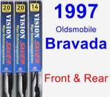 Front & Rear Wiper Blade Pack for 1997 Oldsmobile Bravada - Vision Saver