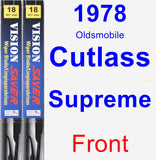 Front Wiper Blade Pack for 1978 Oldsmobile Cutlass Supreme - Vision Saver