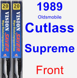 Front Wiper Blade Pack for 1989 Oldsmobile Cutlass Supreme - Vision Saver