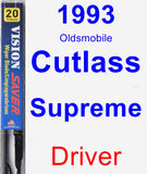 Driver Wiper Blade for 1993 Oldsmobile Cutlass Supreme - Vision Saver