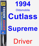 Driver Wiper Blade for 1994 Oldsmobile Cutlass Supreme - Vision Saver