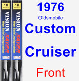 Front Wiper Blade Pack for 1976 Oldsmobile Custom Cruiser - Vision Saver