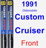 Front Wiper Blade Pack for 1991 Oldsmobile Custom Cruiser - Vision Saver