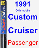 Passenger Wiper Blade for 1991 Oldsmobile Custom Cruiser - Vision Saver