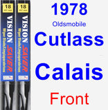 Front Wiper Blade Pack for 1978 Oldsmobile Cutlass Calais - Vision Saver