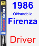 Driver Wiper Blade for 1986 Oldsmobile Firenza - Vision Saver