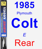 Rear Wiper Blade for 1985 Plymouth Colt - Vision Saver