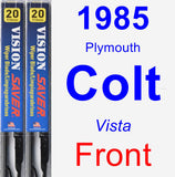 Front Wiper Blade Pack for 1985 Plymouth Colt - Vision Saver