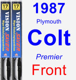 Front Wiper Blade Pack for 1987 Plymouth Colt - Vision Saver