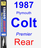 Rear Wiper Blade for 1987 Plymouth Colt - Vision Saver