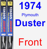 Front Wiper Blade Pack for 1974 Plymouth Duster - Vision Saver