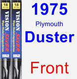 Front Wiper Blade Pack for 1975 Plymouth Duster - Vision Saver