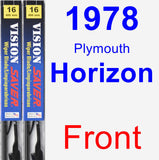 Front Wiper Blade Pack for 1978 Plymouth Horizon - Vision Saver