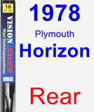 Rear Wiper Blade for 1978 Plymouth Horizon - Vision Saver