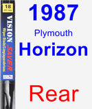 Rear Wiper Blade for 1987 Plymouth Horizon - Vision Saver