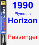 Passenger Wiper Blade for 1990 Plymouth Horizon - Vision Saver